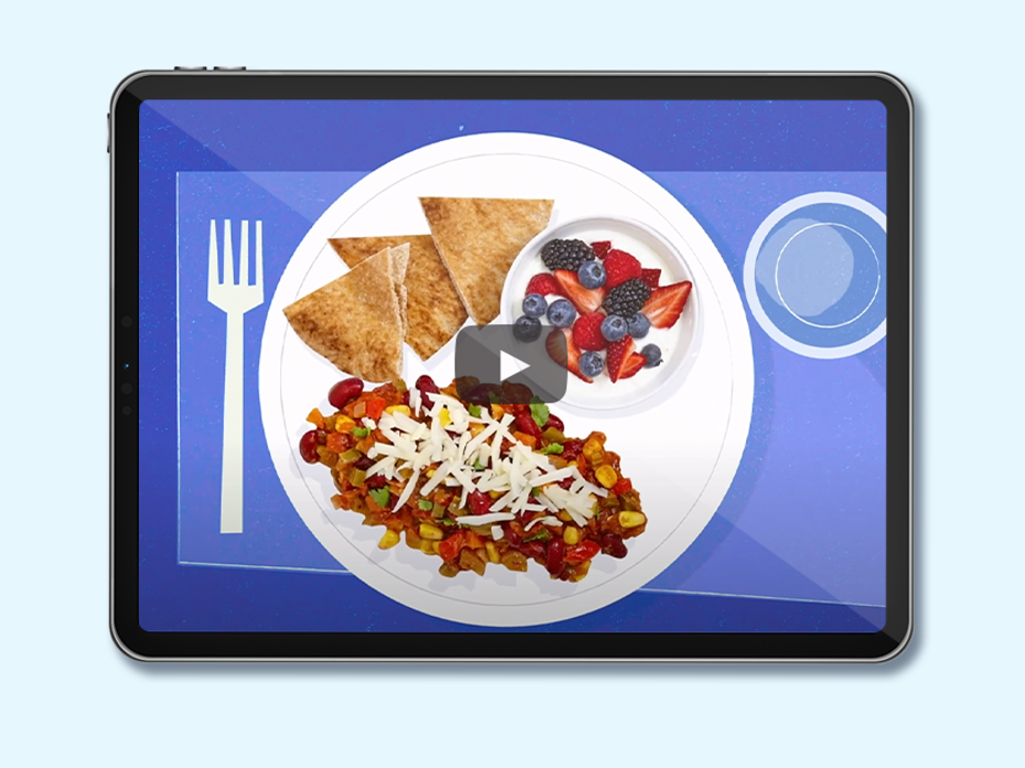 Video that provide examples of what is a balanced meal